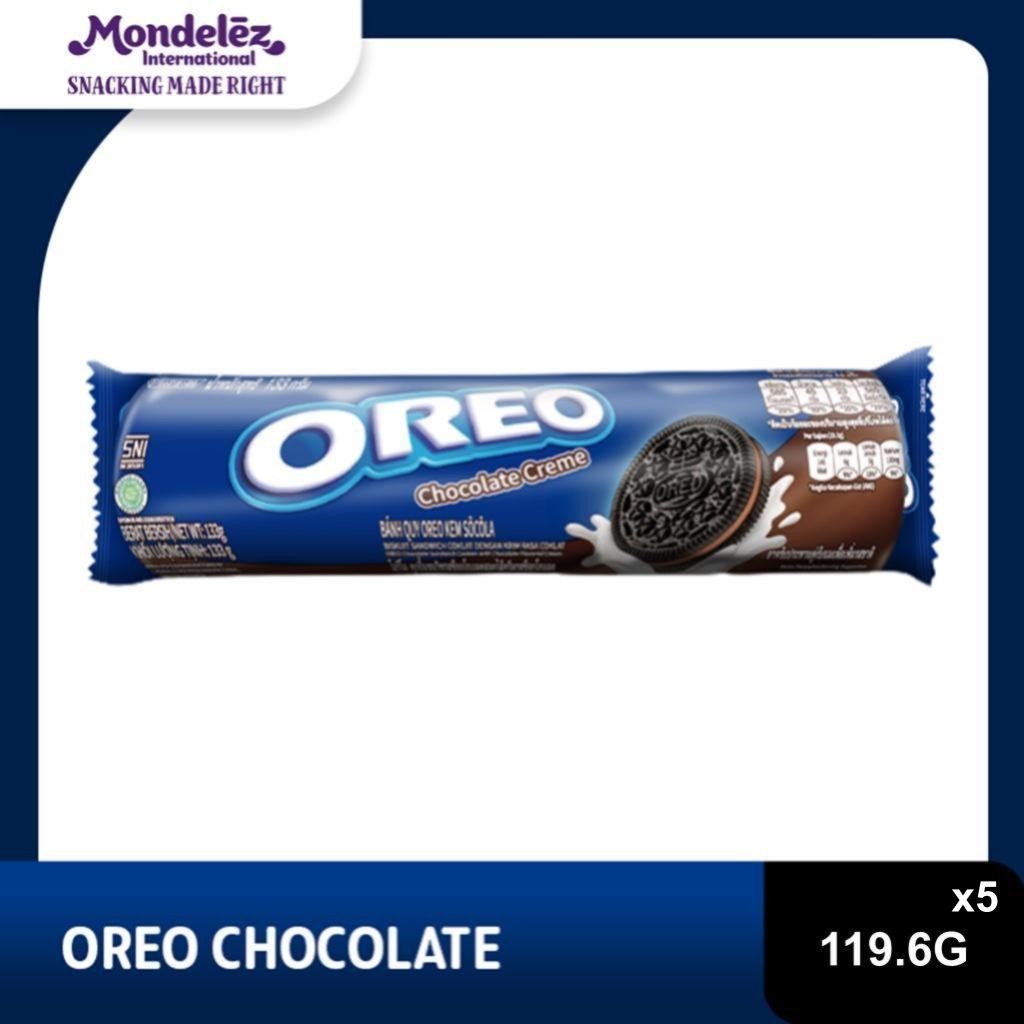 

Oreo Biskuit Chocolate Regular 119,6g Untuk Jajanan Anak Sekolah x 5