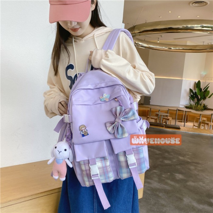Joshee Tas Ransel Wanita Backpack Tas Sekolah anak  fashion - 9097 PINK
