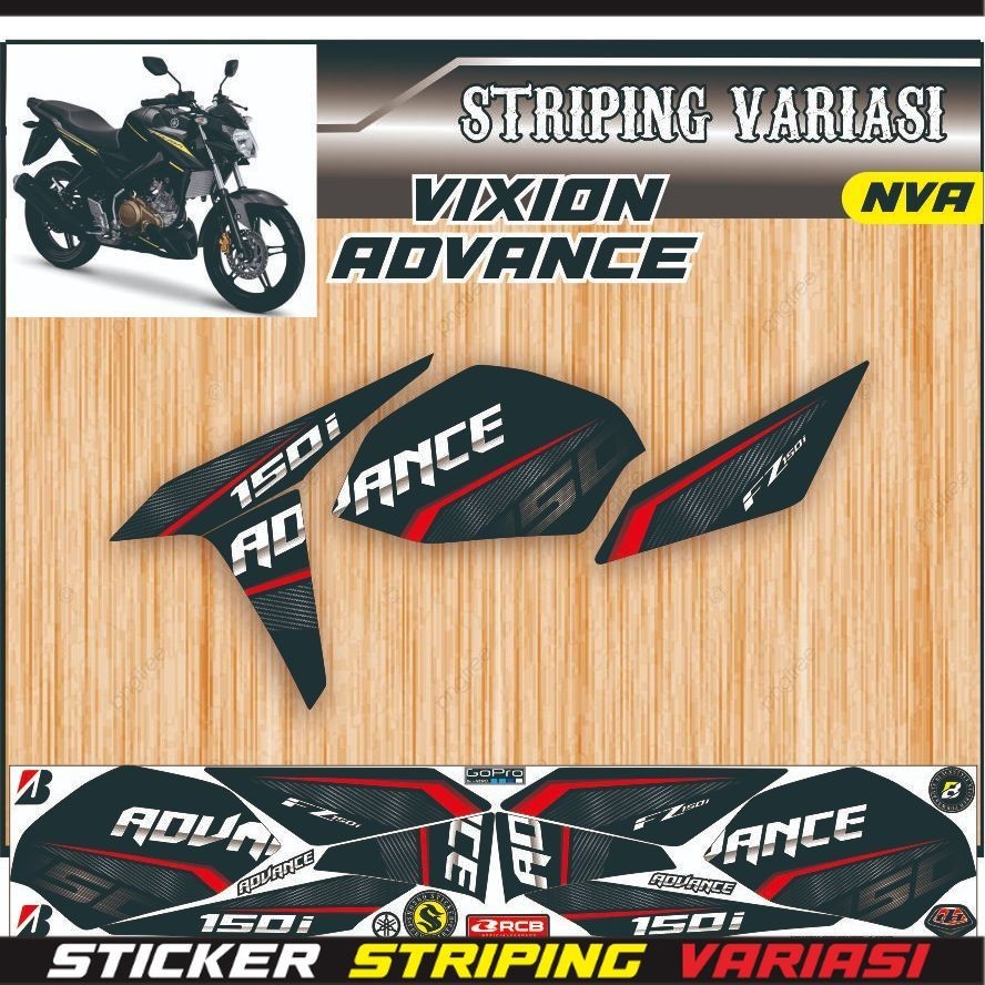 Striping variasi motor vixion nva / motor Vixion Advance variasi setiker motif simple elegan terlari