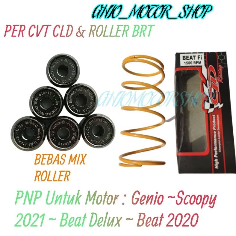 Paket 2in1 Genio Beat new Beat Deluxe Beat street New Paket CVT Scoopy 2021 Per cvt CLD Roller BRT B