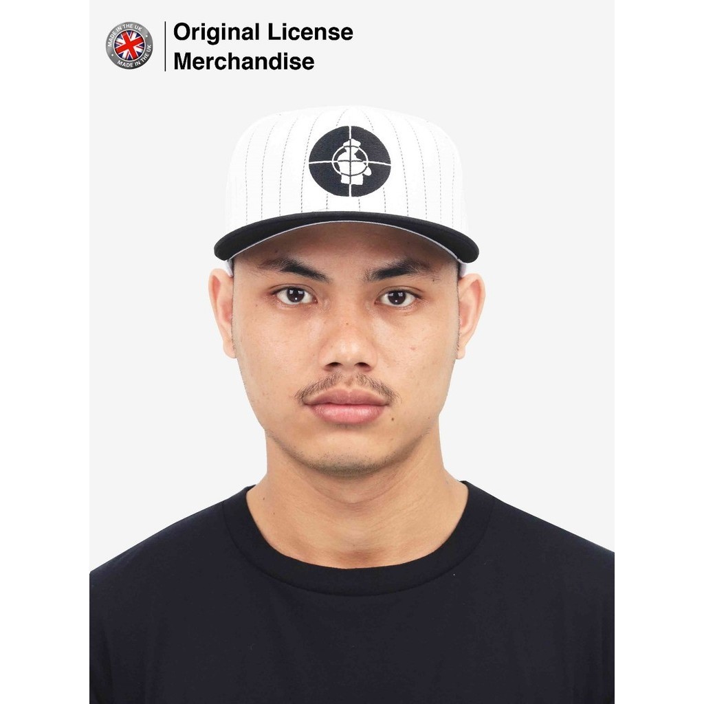 Topi Snapback Hat Bordir Pria Band PUBLIC ENEMY Ori Solid Target Black And White