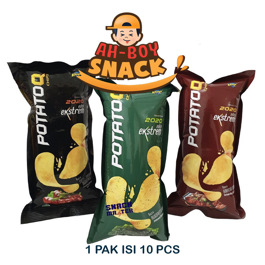 

POTATO-Q CHIPS 1 PAX ISI 10 PCS X 22 GRAM - CHIKI KENTANG POTATOQ PER PAX - AHBOY