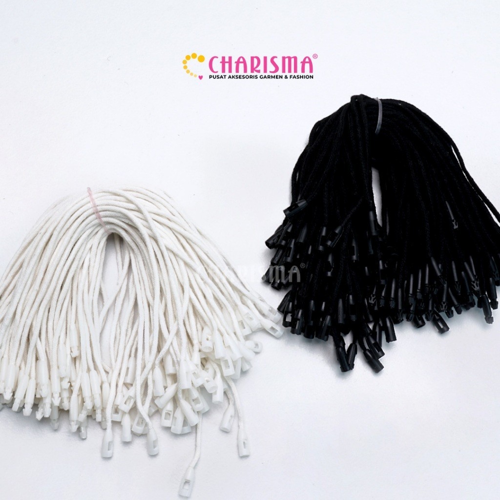 

Charisma Tali Hantag 006 - Tali Hangtag Tali Hitam & Putih Premium Hang Tag / Isi 1000 Pcs