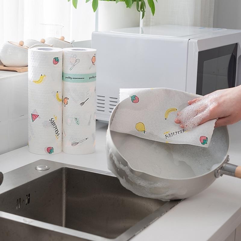 Tisu pembersih dapur multifungsi gulungan tisu dapur/gulungan tisu dapur non woven - 50 lembar