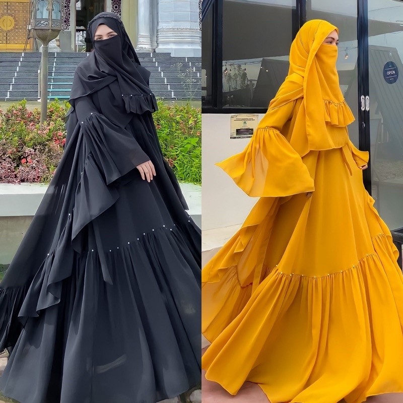 ONE SET KIARA SYARI/BUSUI/DRESS/ABAYA/DRESS MUTIARA/MOTE/ABAYA DUBAI/ABAYA TURKEY