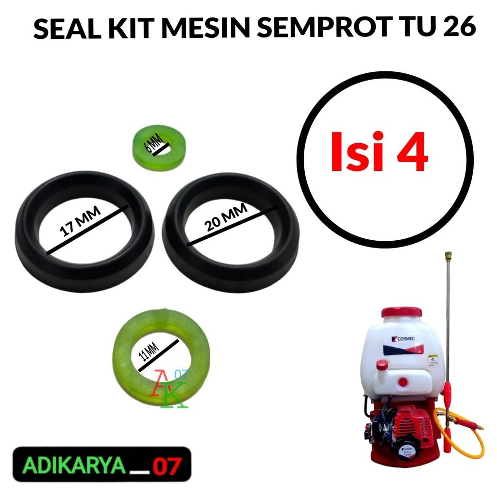 V paking water Seal sil kit TU26 seal pump Karet seal kit tu26 semprotan hama Karet piston semprotan