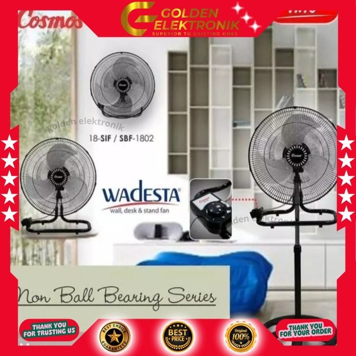 KIPAS ANGIN BERDIRI COSMOS 3IN1 SBF-1802 BESI