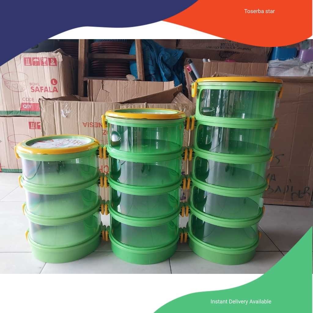 Tudung saji bulat susun 3/4/5 tabitha/ tudung saji viral/ Tudung saji rantang susun makan