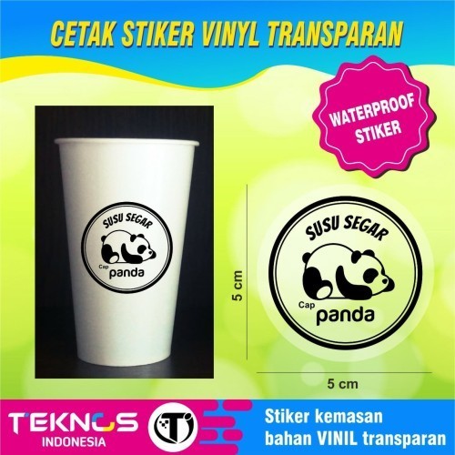 

Stiker Label Minuman Botol Transparan Anti Air Custom Free Design Kualitas Premium