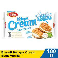 

ROMA KELAPA CREAM SUSU VANILA 180g