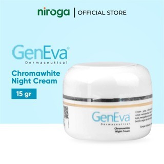 GENEVA Chroma White Night Cream 15 gr - Krim Malam Pencerah,Krim Malam