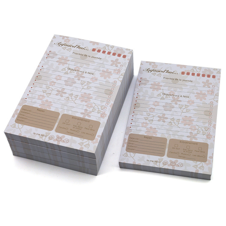 

Buku Catatan Perencana Desain Bunga Kustom Pencetakan Catatan Pad dengan Logo dan Mudah Robek