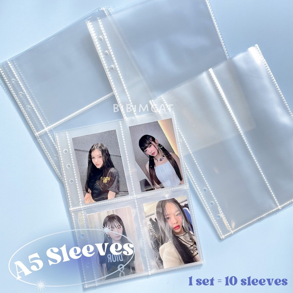

[PROMO DISKON 50%] (A5 Size) 10 Lembar Sleeve Binder A5 6 Ring - ONE Sided [BISA COD MURAH]