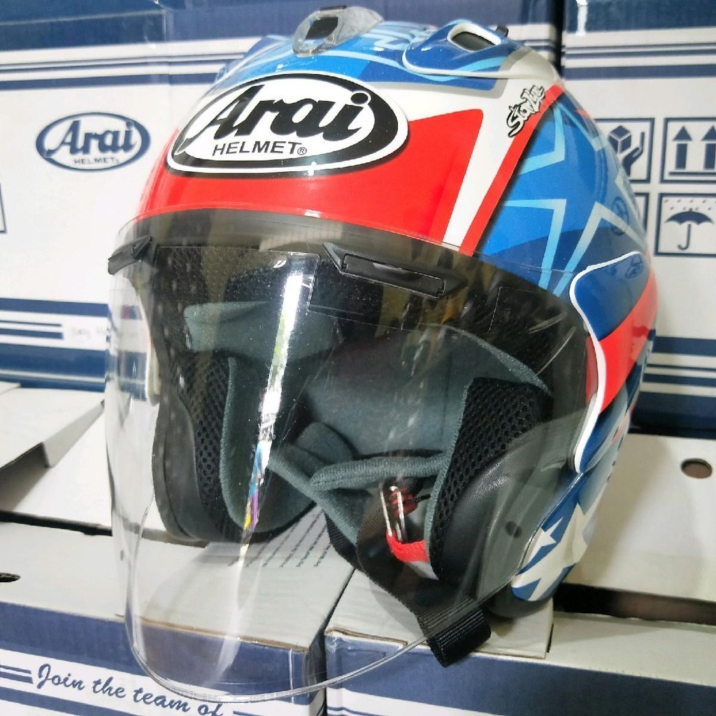 Helm Copy Arai Sz Ram Motif Hayden Size L new Fullset Logo permanen Motorcycle helmet