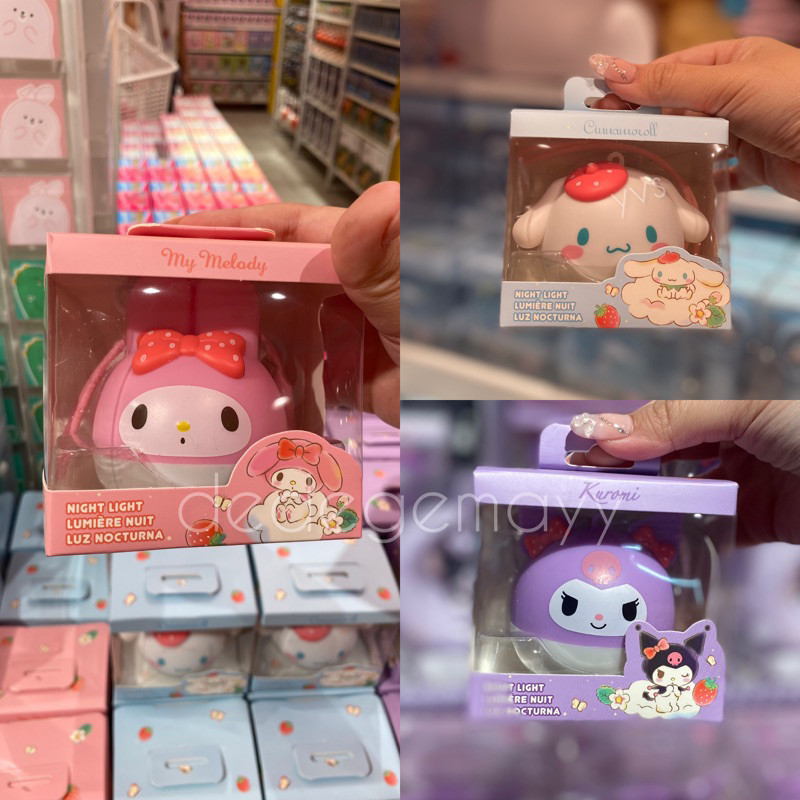 Miniso x Sanrio - Night Light Lamp LED Sanrio | Lampu Tidur Sanrio Strawberry