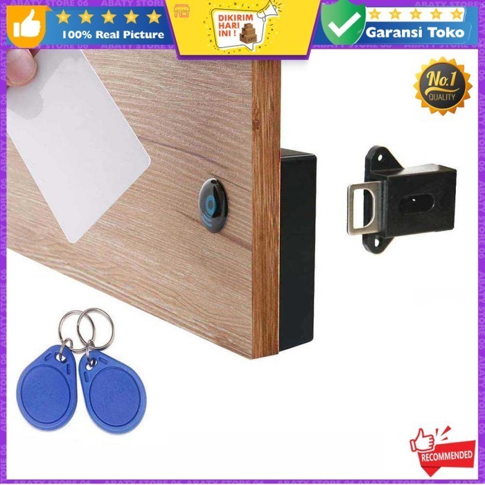 

Kunci Lemari Sensor RFID Keyless Cabinet Door Lock Golden Security