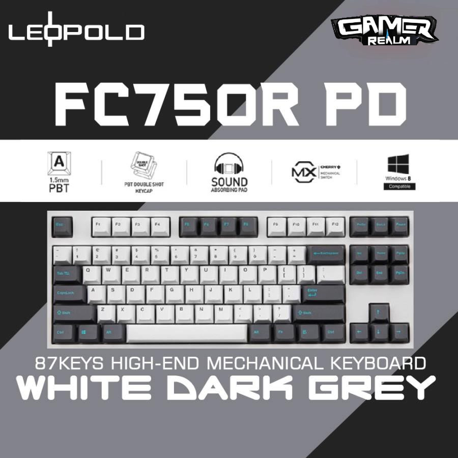 Leopold FC750R White Darkgrey Mechanical Gaming Keyboard