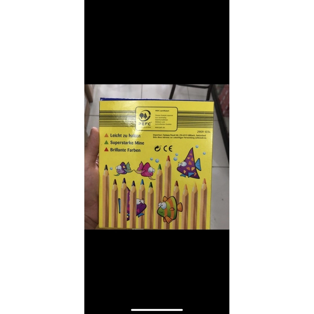

Pensil warna jumbo 12 warna segitiga sisa export fantasia