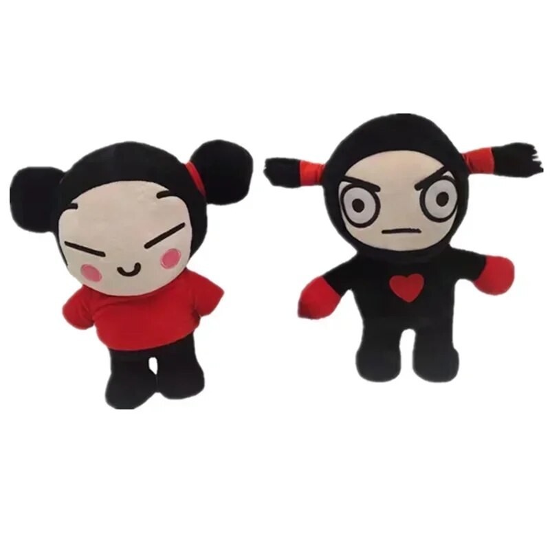 25cm Pucca and Garu Plush Toy Chinese Style Doll Stuffed Figure Sleeping Pillow Wedding Couple Birth