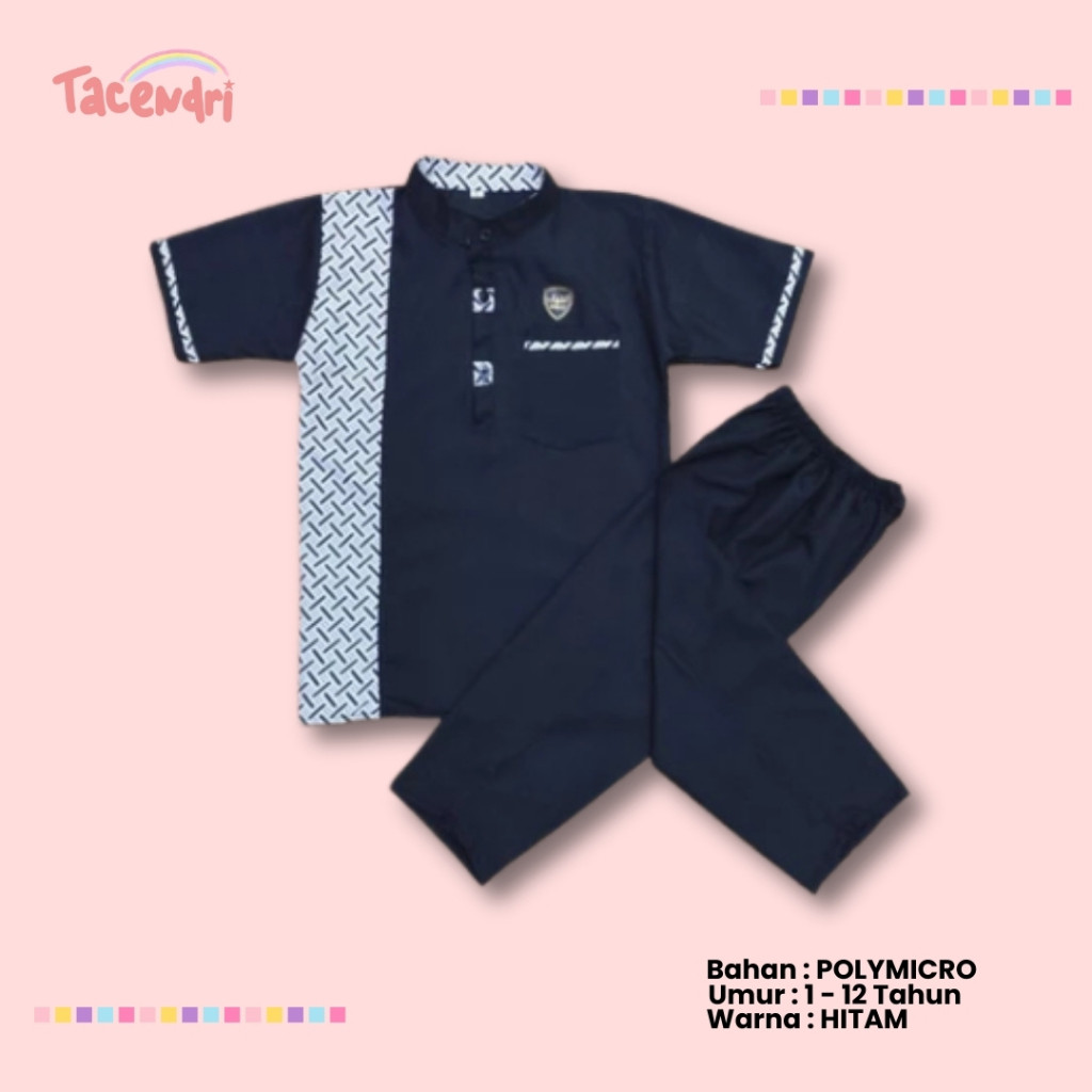 AnnisaPutri  Setelan Koko Zayn Muslim Anak Laki-laki Motif Batik Printing