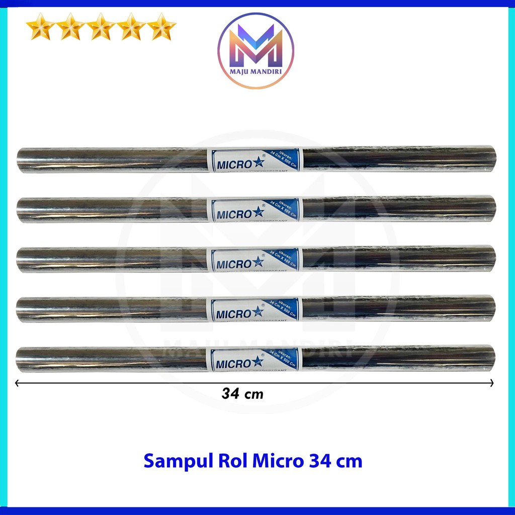 

Sampul Plastik Mika Rol 34cm / Sampul Buku Paket Gulungan Roll