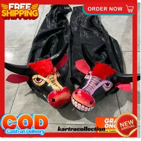 ️ Barongan Bantengan - Mainan Anak Banteng Bantengan kuda lumping - Mainan tradisional Bantengan KRT