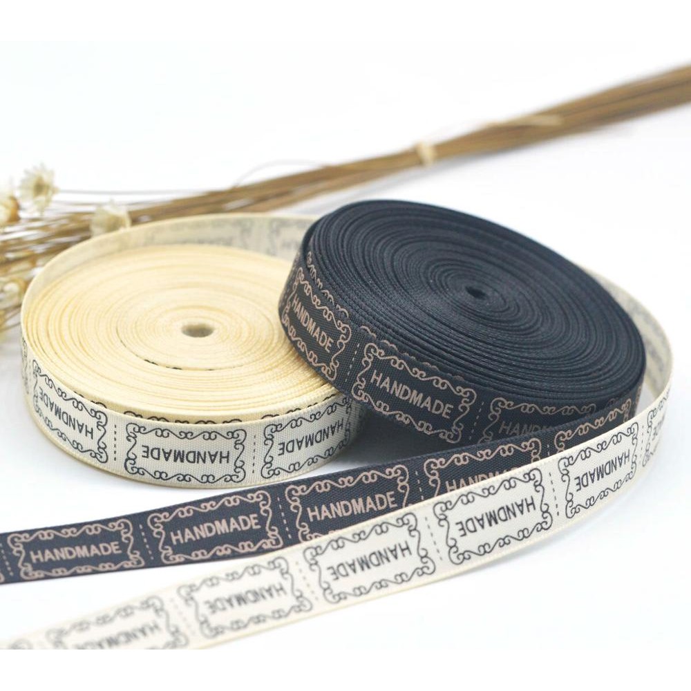 

6Yards Handmade Label Tags Ribbons For DIY Crafts Gift Packing Belt & Sewing Fabric Supplies materials Crafts Decoration 13mm