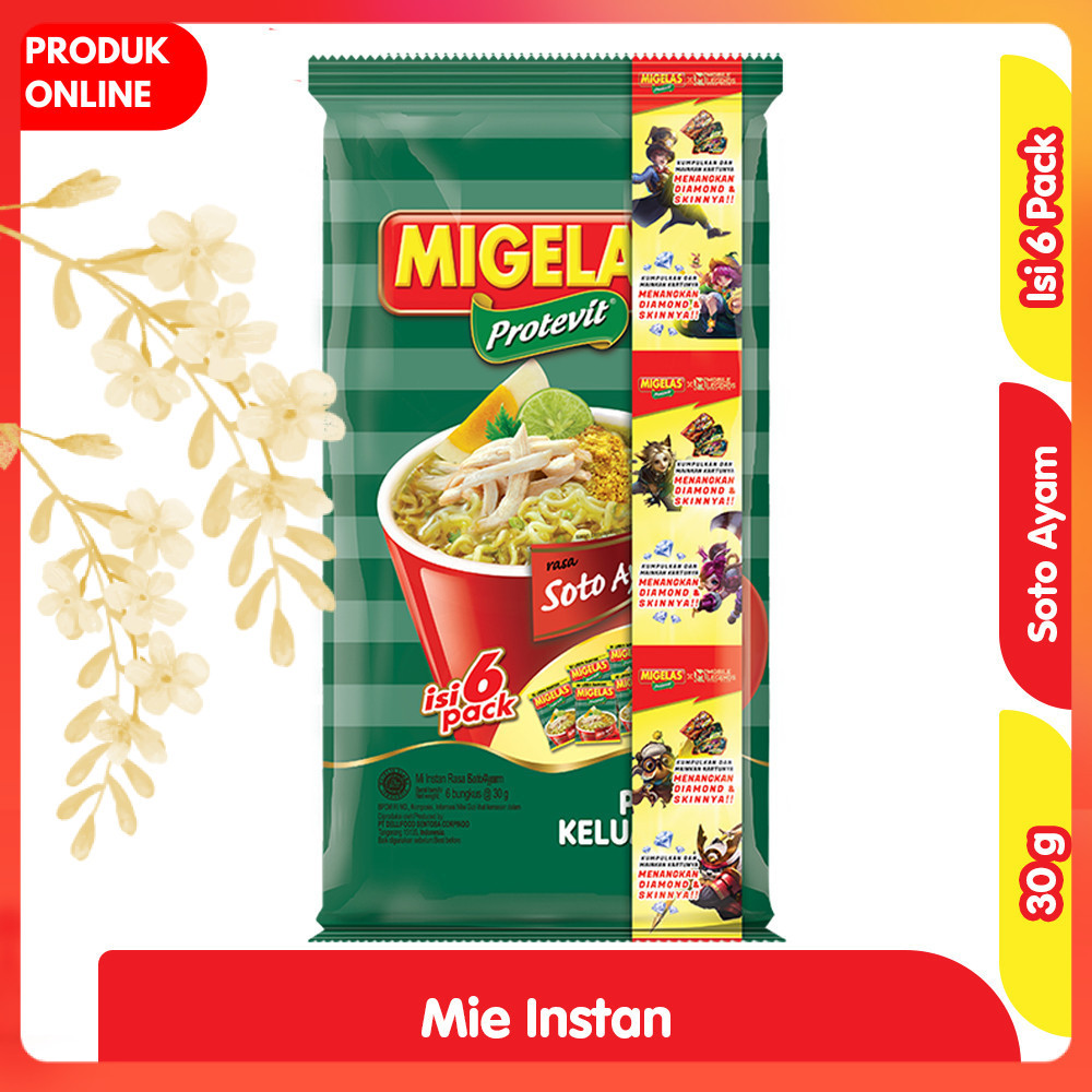 

Migelas Protevit Mi Instan Soto Ayam 6 x 30 g