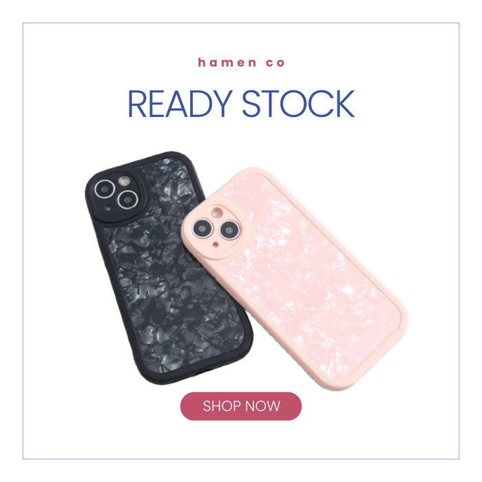 Case Casing iPhone Murah Trendy Pearl Pattern Black Pink Case for iPhone XR X XS Max 11 12 13 14 15 