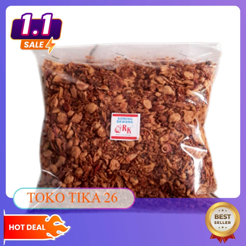 

BAWANG GORENG 1 KG MURAH KUALITAS STANDAR tanpa pengawet tidak rempah & bumbu bumbu