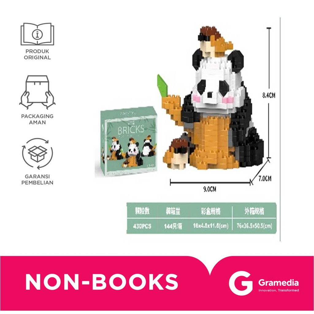 Kukiko Brick Set Panda Tree 430 PCS W1116