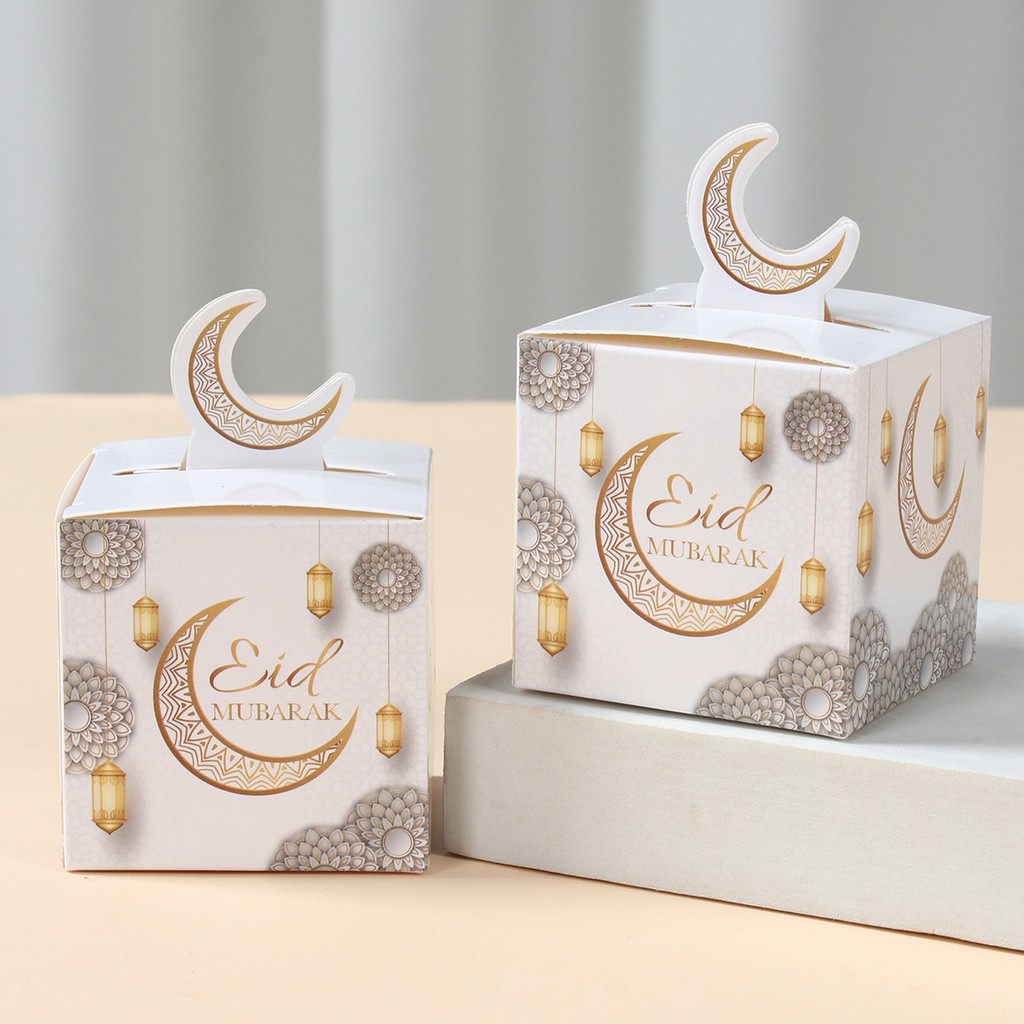 

EID Mubarak Candy Cookie Gift Box Ramadan Decoration for Home Muslim Islamic Festival Party Supplies 2025 Ramadan Kareem Gifts