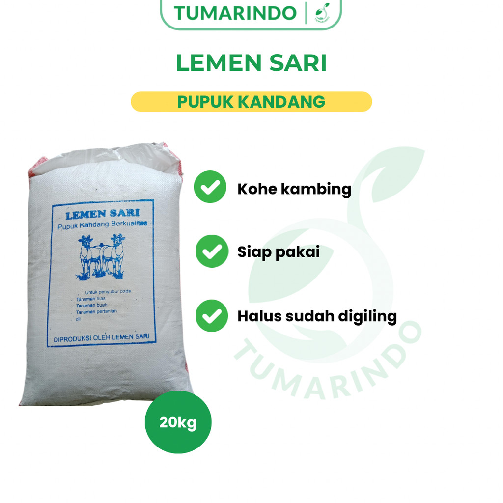 Pupuk Kandang Organik 20 Kg Kohe Kambing Siap Pakai
