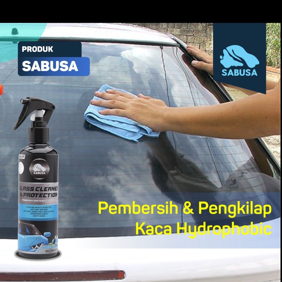 PEMBERSIH PENGKILAP PROTEKSI SEMI COATING KACA MOBIL / HELM / KACAMATA / GEDUNG DLL / EFEK DAUN TALA