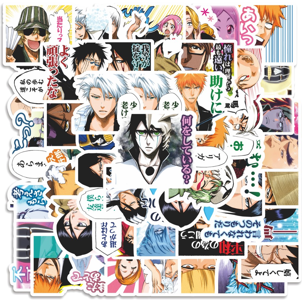 

COD 50 Pcs Stiker BLEACH Japanese Anime V2 Lucu Anti Air Untuk Dekorasi Notebook Sepeda Skateboard Handphone