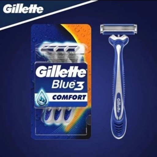 BRUN Gillette Blue 3 Comfort Comfortgel isi 4 Pisau Cukur