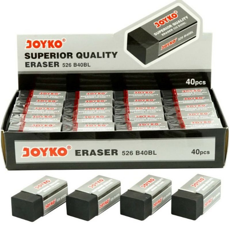 

Penghapus Pencil JOYKO HITAM 526 B50BL 1 BOX / 1 DUS (Harga tertera 1 pack isi 40)