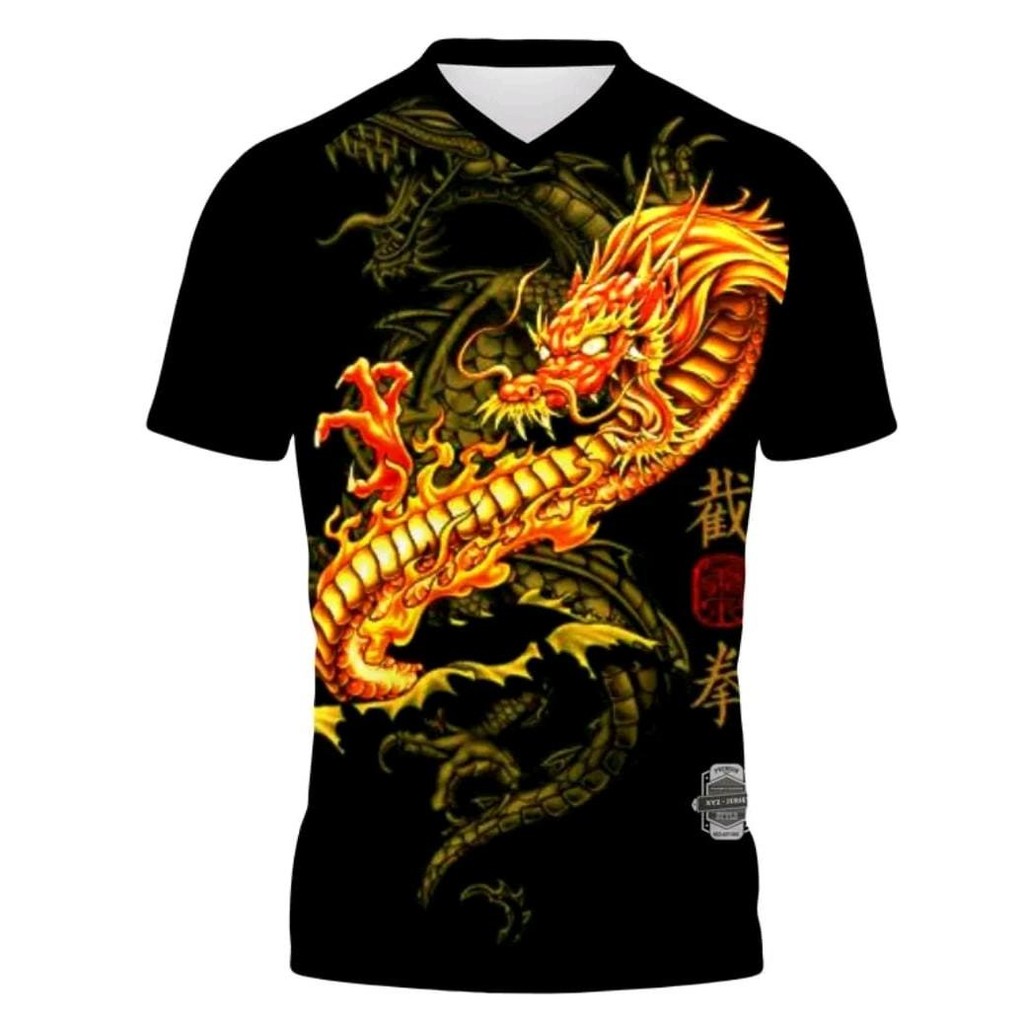 Kaos shio Naga Full printing  cowo dewasa Nyaman Pria