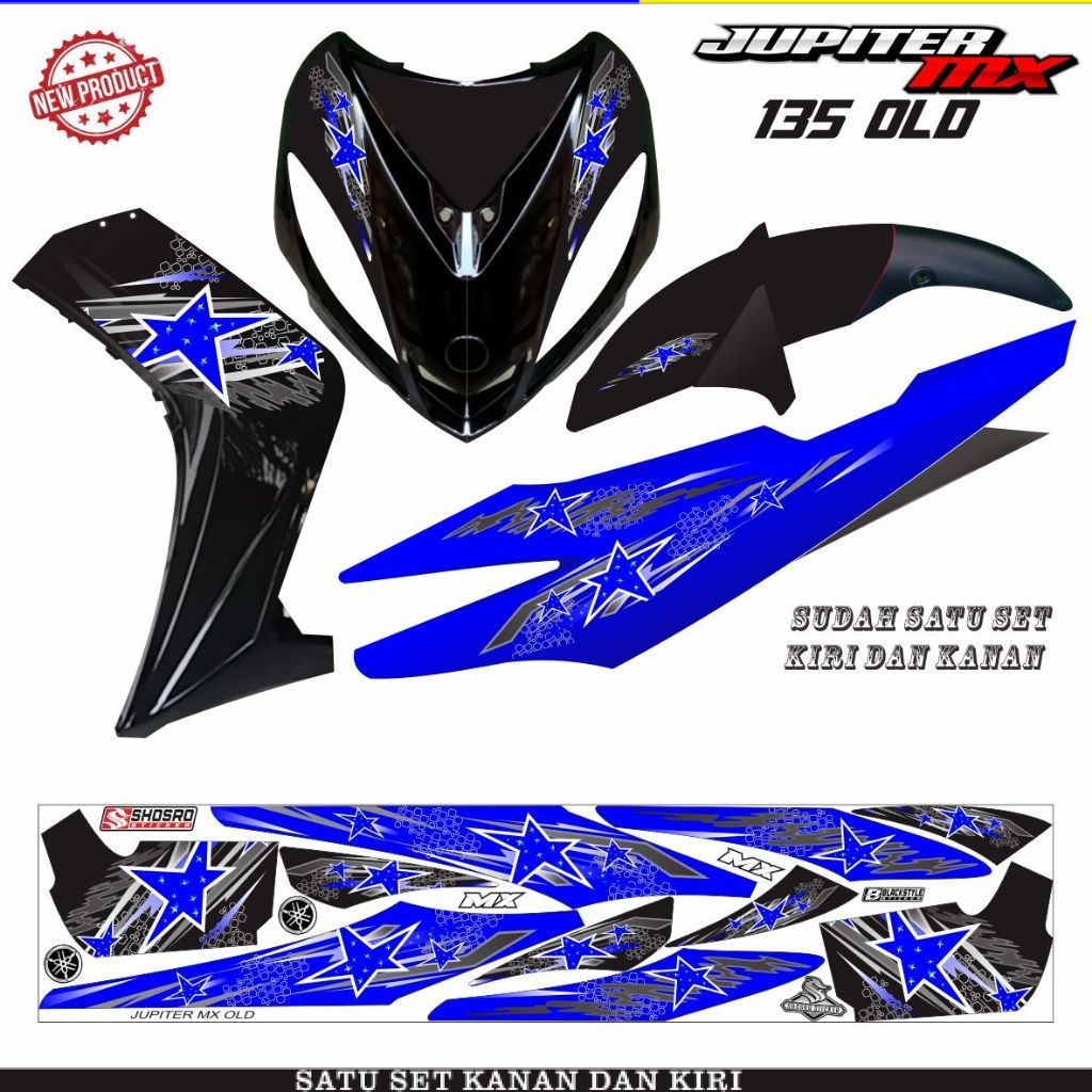 STRIPING VARIASI MOTOR JUPITER MX OLD / STRIPING POLET BINTANG JUPITER MX LAMA VARIASI