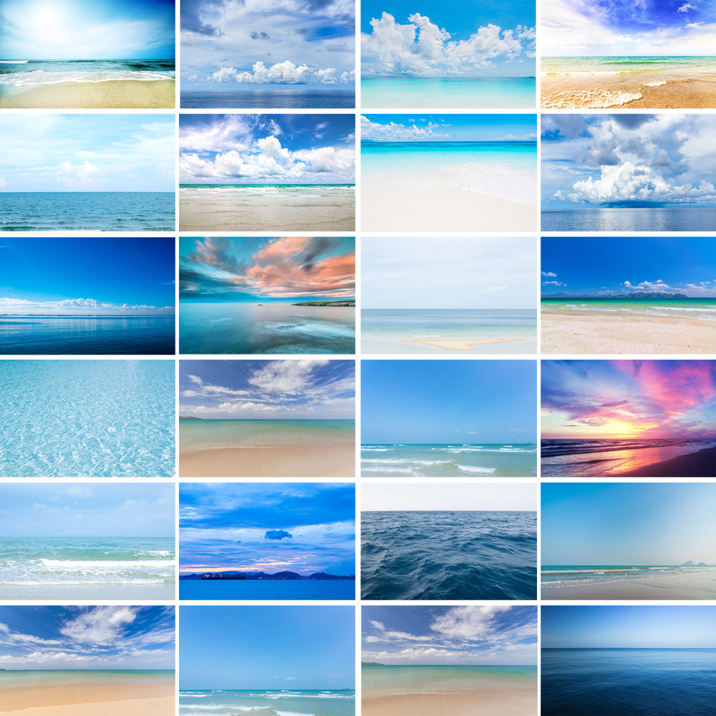 

60pcs Seaside Scenery Stickers For Decorative Notebooks Tissue Paper Water Bottles Stationery Photo Album Laptops Mobile Phones