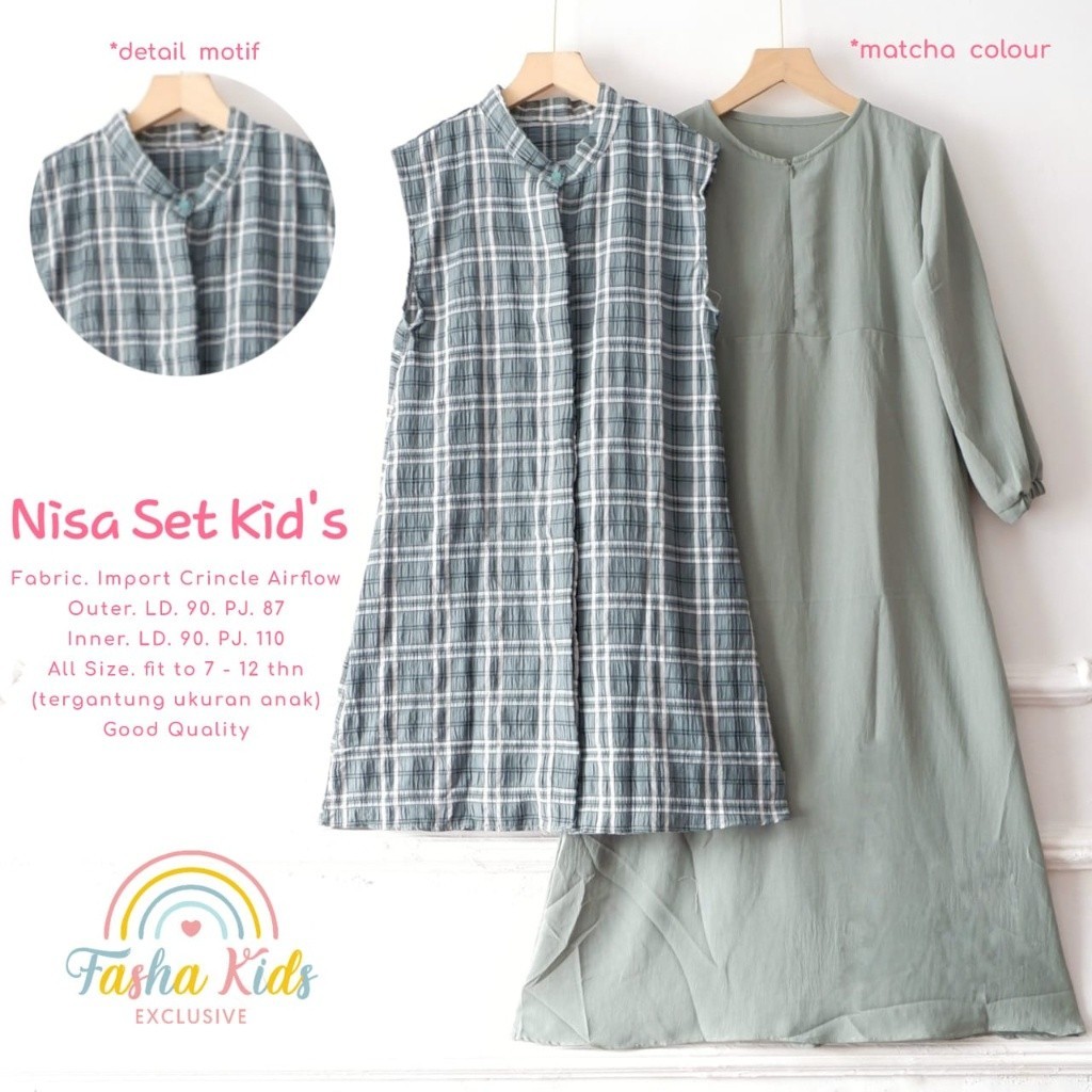 NISA KIDS / QUEENA SET KIDS / ALULA MAXY /  NALIA QINAN MAXY TEEN BY FASHA / GAMIS CRINCLE AIRFLOW P