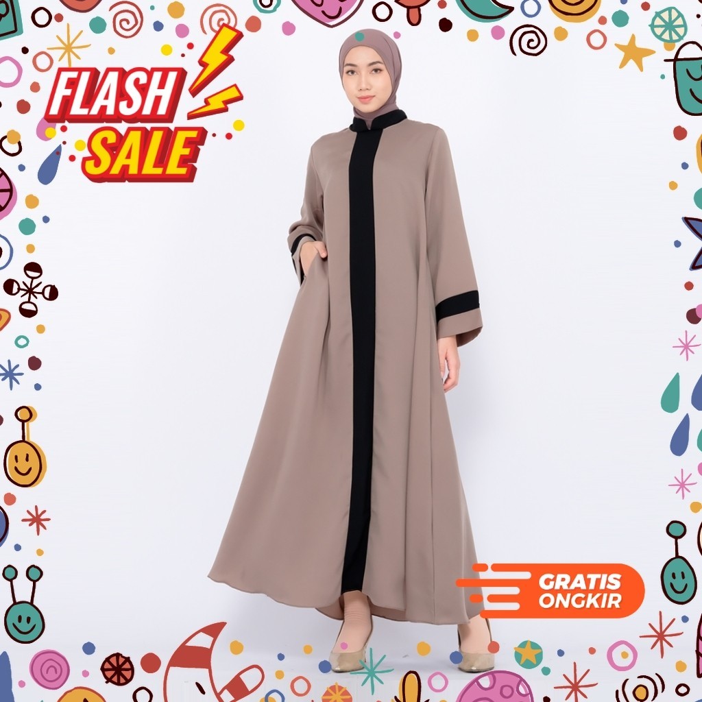 MEGASALE / Mimamim Gamis Muslim - Abaya Umrah Syari Dress Tariina A-Line Fit XXL