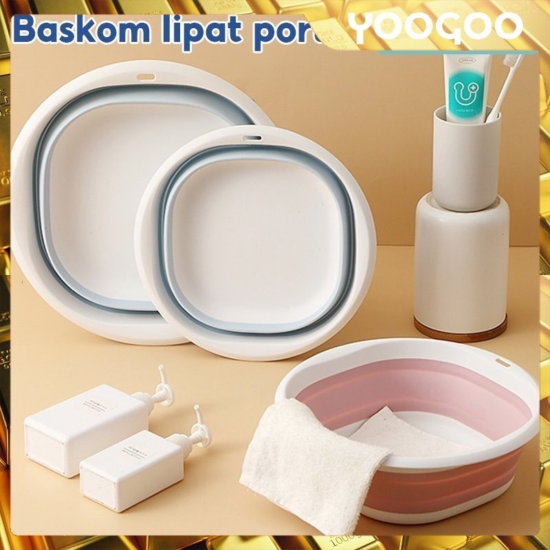 YooGoo Baskom lipat / ember plastik / baskom lipat silikon / baskom lipat portable / baskom lipat re