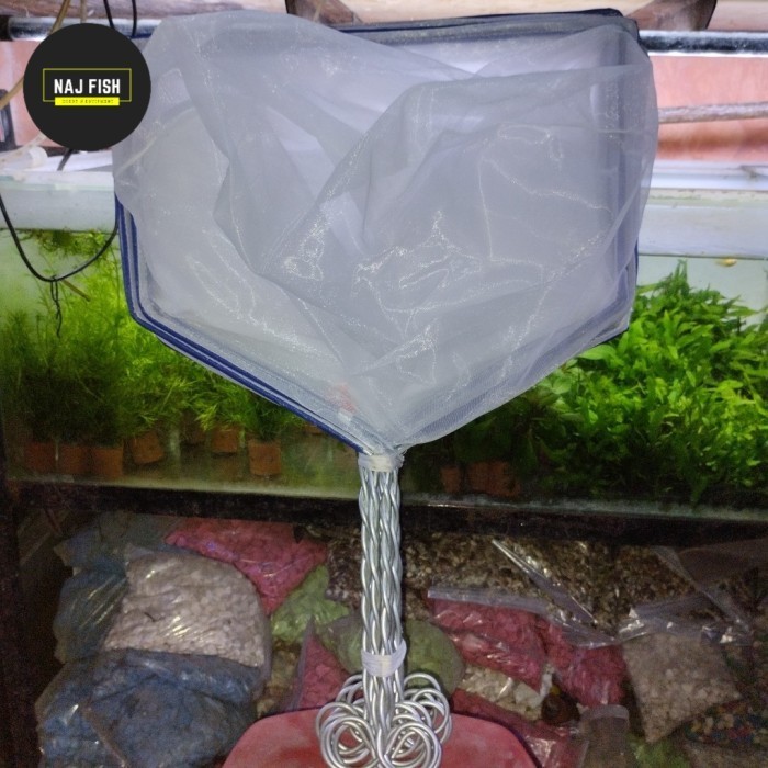 Serokan Jaring Ikan Ukuran 40cm Gagang Besi Tebal Bisa Serok Kutu Air