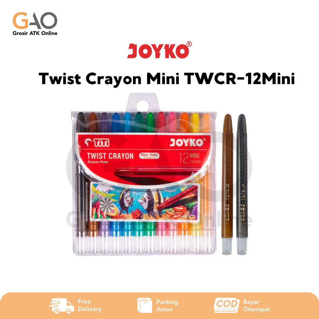 

Twist Crayon Mini Krayon Putar Joyko 12 Mini Colors TWCR-12Mini