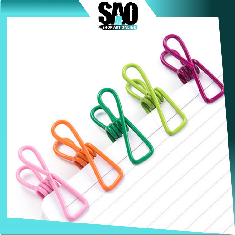 

SAO - H6148 10-Piece Versatile Clips / Klip Multifungsi Isi 10 PCS / Jepitan Warna-Warni Stainless Steel / Stainless Clip Jemuran