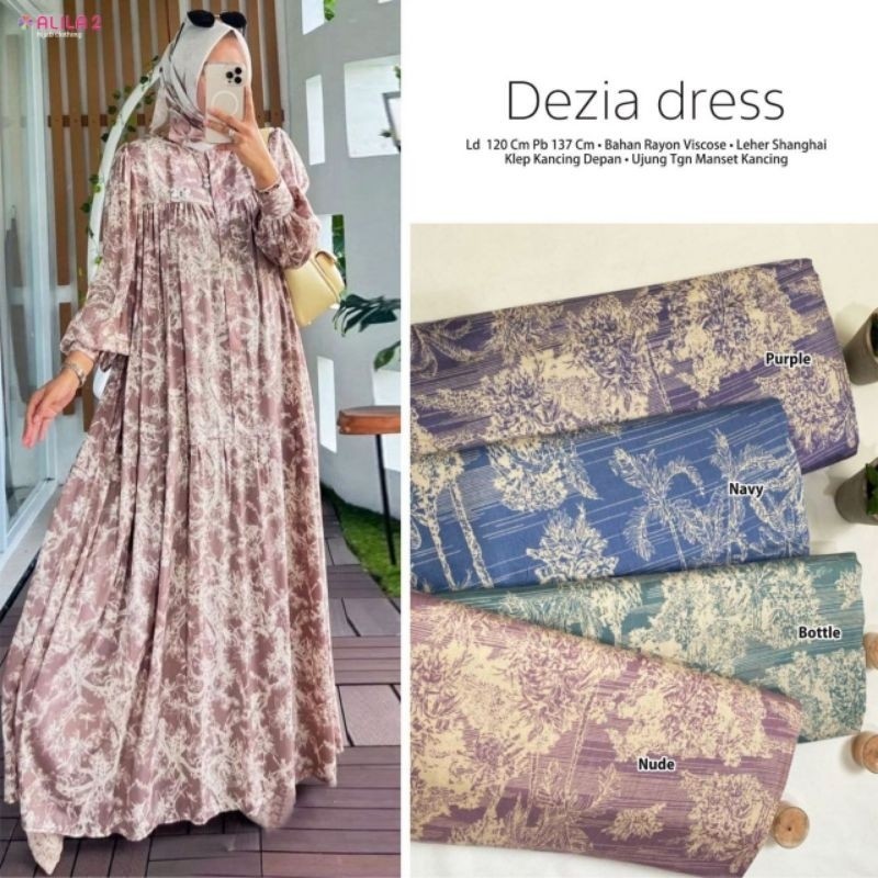 DEZIA DRESS MAXI JUMBO LD 120 RAYON VISCOSE MOTIF BY ALILA 2