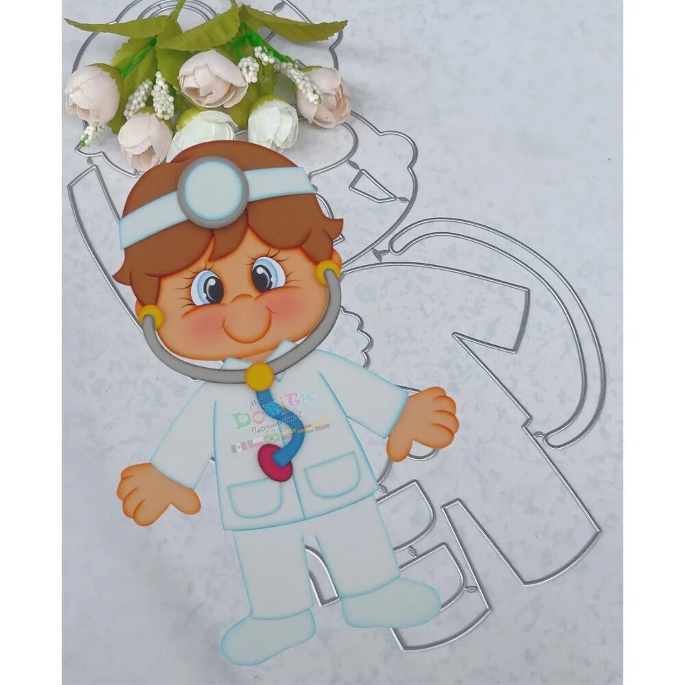 

Qccupation Characters Dolls Dies Metal Cut Scrapbooking Stencil Template for DIY Embossing Paper Photo Album Greeting Gift Cards