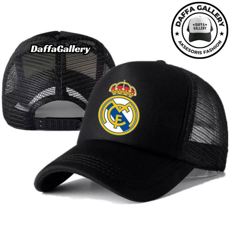 Daffaa Gallery Topi Trucker REAL MADRID - Topi Distro REAL MADRID Logo - Topi REAL MADRID Premium - 