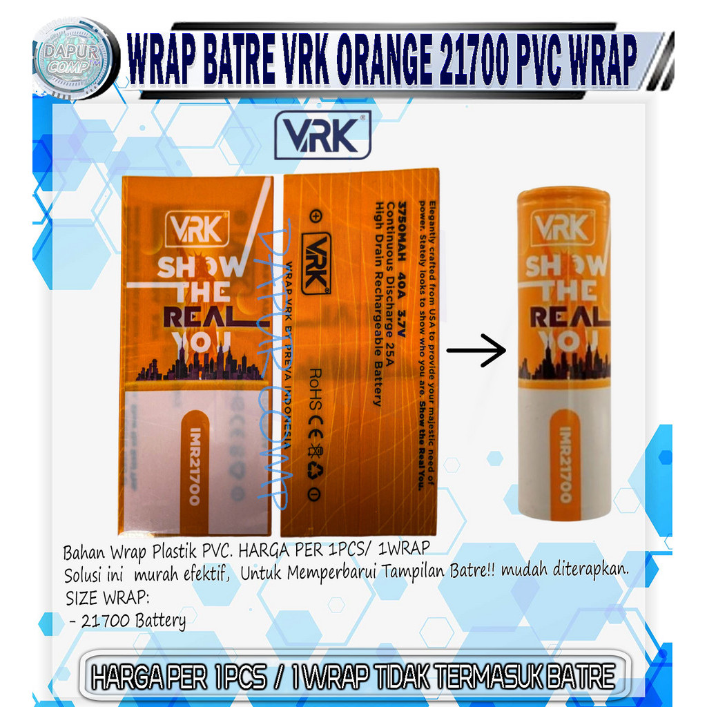 BATRE WRAP/BUNGKUS VRK EDITION 21700 ORANGE